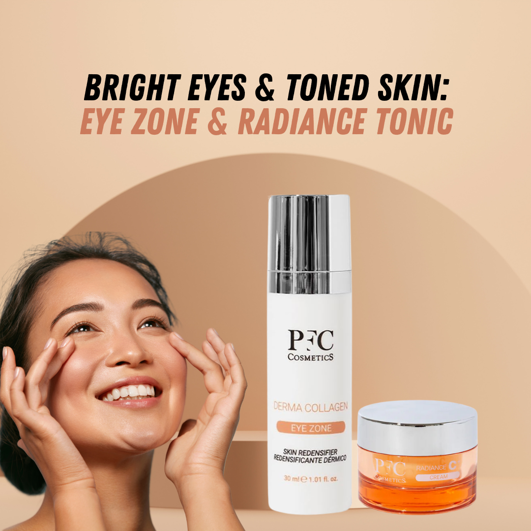 Eye Care and Tonic Combo : PFC Samapharma Derma Collagen Eye Zone 30ml  +PFC Samapharma Radiance C+ Tonic 200ml