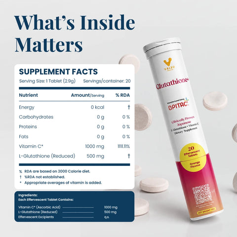 Valeo Glutathione+ Effervecent Tabs