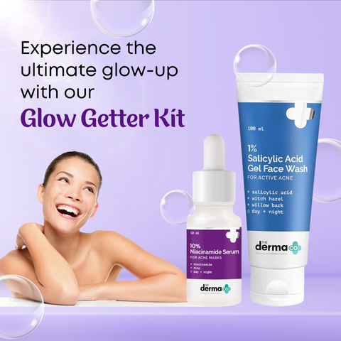 Glow-Getter Kit - THE DERMA CO 10% Niacinamide Serum 30ml +  1% Salicylic Acid Gel Face Wash 100 ml Combo