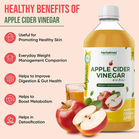 Herbal Max Unfiltered Apple Cider Vinegar With The Mother - 450Ml