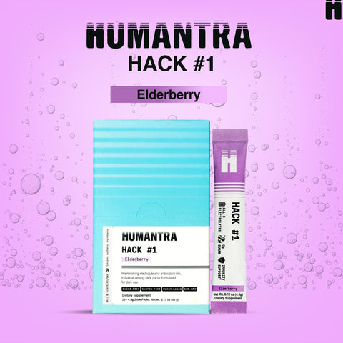 Best Summer Hydration Combo- Humantra Electrolyte Berry Pomegranate 70g + Humantra Electrolyte Elderberry 90g