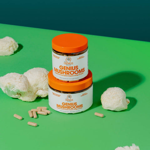 The Genius Brand Mushrooms 30 Servings 90 Capsules