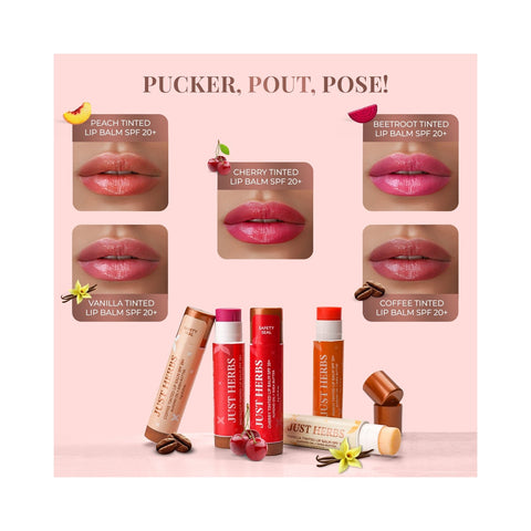 Just Herbs Tinted Lip Balms Spf 20+ (Cherry) 4g