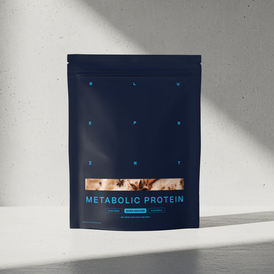 Blueprint Metabolic Protein Powder - Chai - Plant-Based, 30g Protein, 8g Fiber