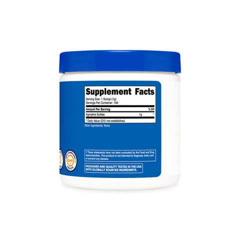 Nutricost Agmatine - Pure Agmatine 100 Servings - Powder