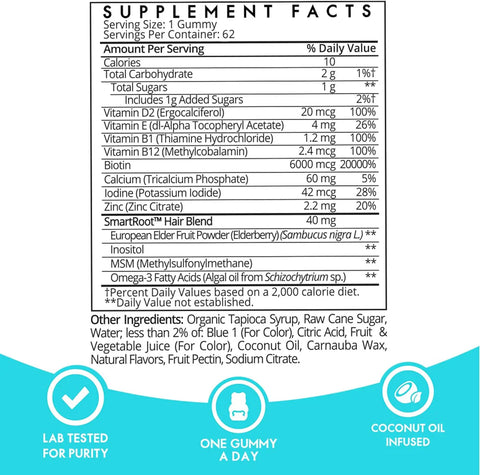 Sugarbear Pro Hair Vegan Vitamin Gummies 62