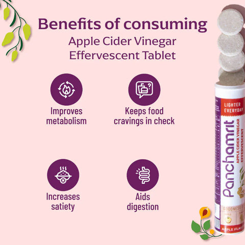 Panchamrit Apple Cider Vinegar Effervescent 20 (Apple Flavour)