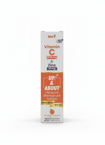 Seha Up & About Vitamin C 1000 Mg + Zinc 10 Mg Tablets 20
