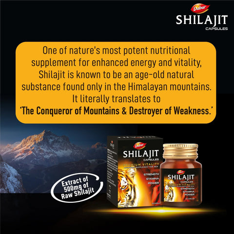 Dabur Shilajit  and Kapiva Ashvagandha gold capsules Combo