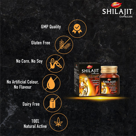 Dabur Shilajit Gold 30 Capsules Buy 1 Get 1 Free