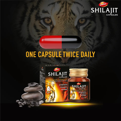 Dabur Shilajit  and Kapiva Ashvagandha gold capsules Combo