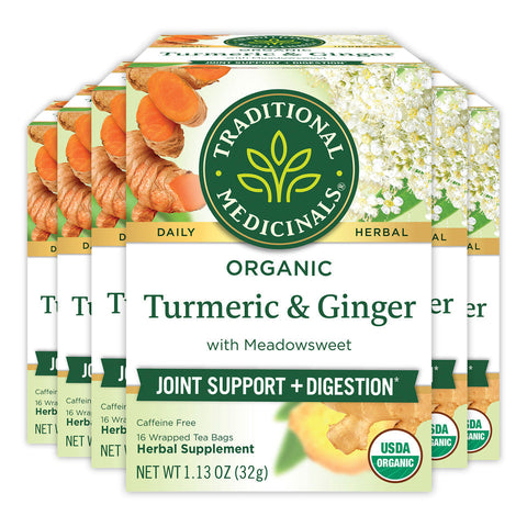 Traditional Medicinal Turmeric With Meadowsweet And Ginger, 16 Teabags