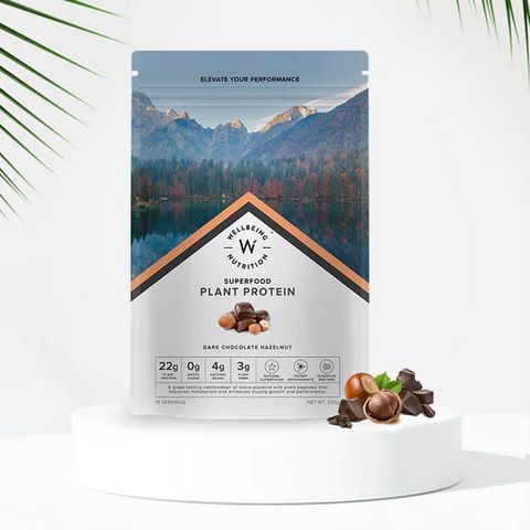 Wellbeing Nutrition Superfood Plant Protein Dark Chocolate Hazelnut and Chocolate Peanut Butter (Buy 1 Get 1)