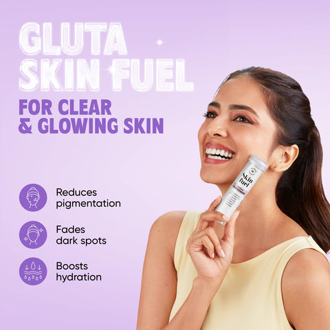 أقراص فوارة من Wellbeing Nutrition Skin Fuel مع الجلوتاثيون والكولاجين لبشرة مشرقة
