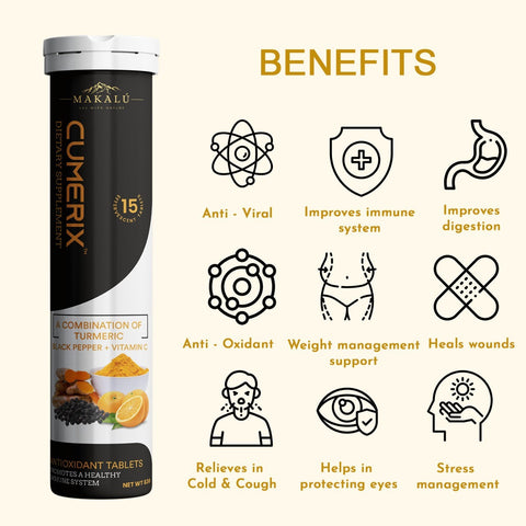 Makalu CUMERIX, curcumin turmeric supplement - Pack of 5