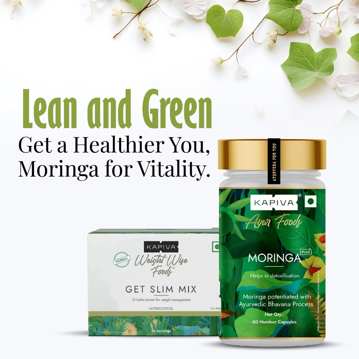 Kapiva Get Slim Mix + Kapiva Moringa (Combo)