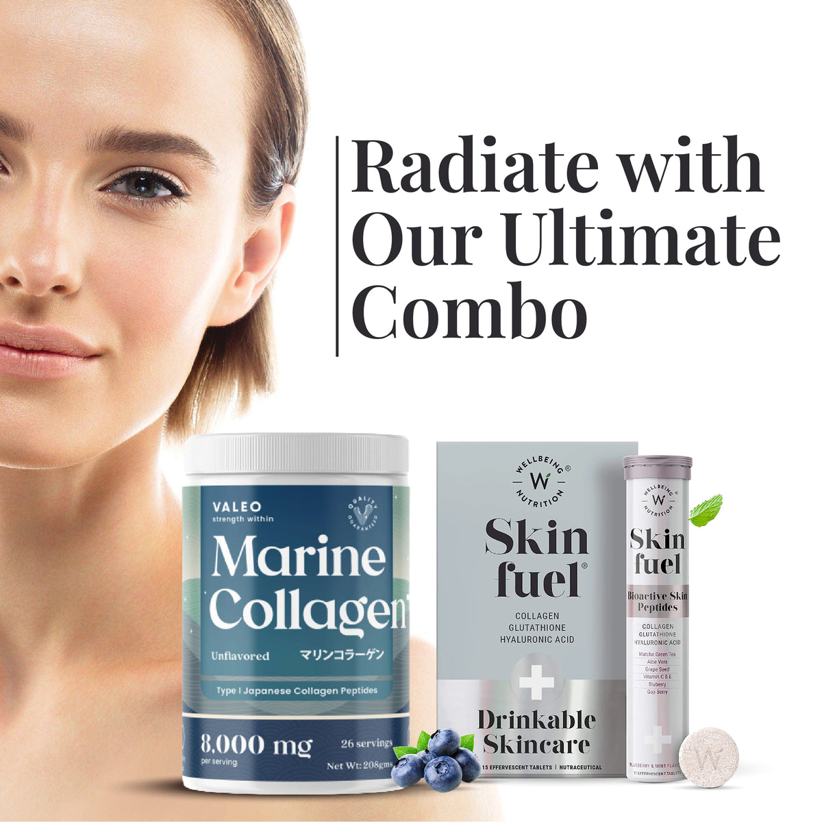 Valeo Marine Collagen and Well being Skin Fuel Combo