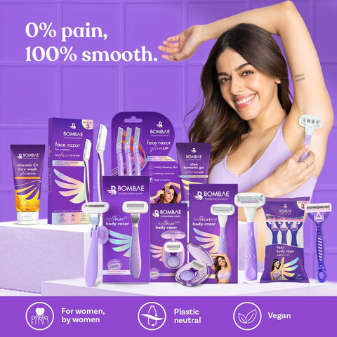 Bombae Rollplay Glow System Women's Razor (White and Purple)