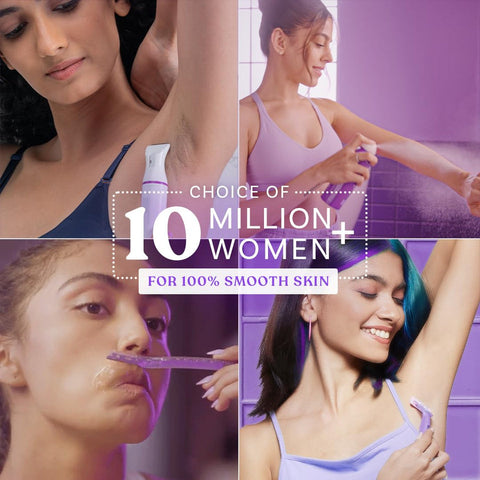 Bombae Rollplay Glow System Women's Razor (White and Purple)