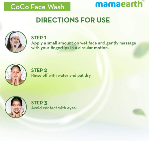 MAMAEARTH Women's CoCo Face Wash, with Coffee and Cocoa for Skin Awakening (100ml)