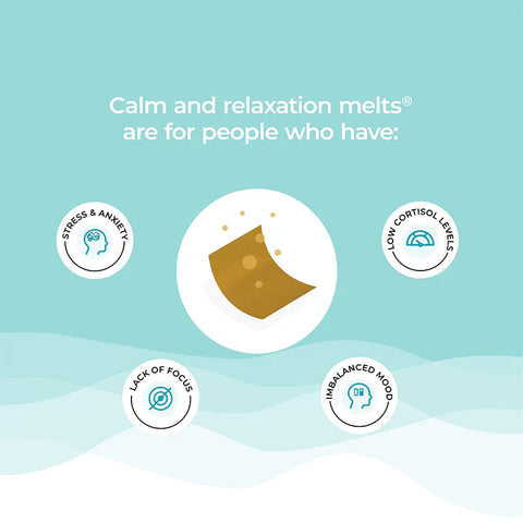 Melts Calm & Relaxation for reduced anxiety and balanced mood, 60 Oral Strips