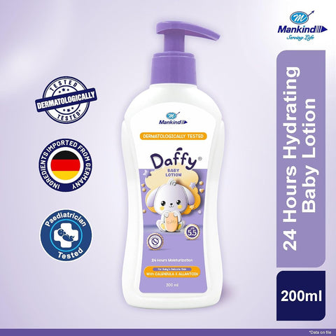 Daffy Baby Lotion - Gentle Moisturising for Newborns, with Calendula & Allantoin, 200ml