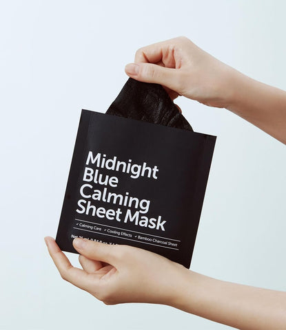 Dear, Klairs Midnight Blue Calming Sheet Mask - Bamboo Charcoal, 25ml
