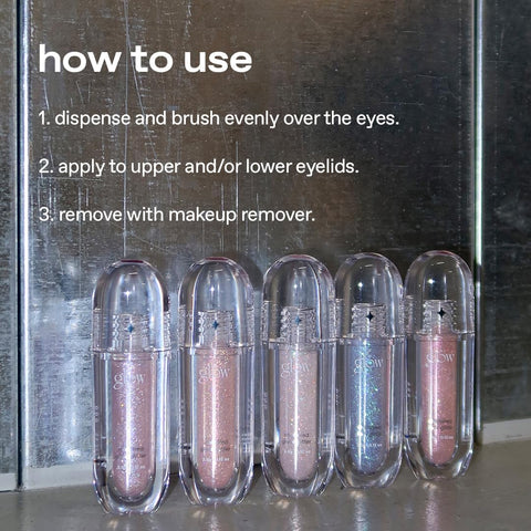 Glow Shattered Glass Eye Glitter - Metallic Shimmer, Long-Lasting, 3.5g