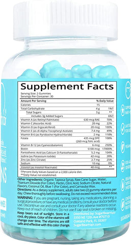 SugarBear Hair Vitamins 60 Vegan Gummies