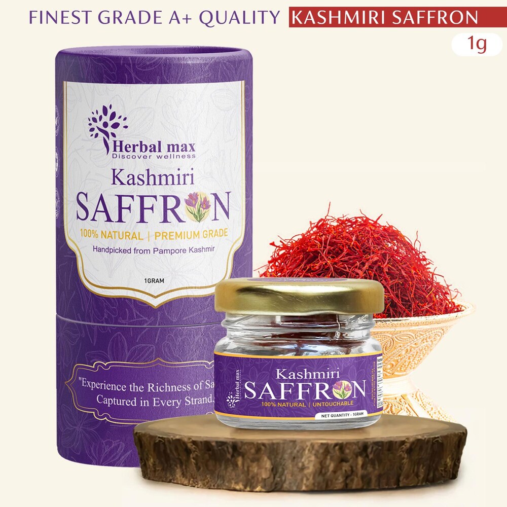 Buy Herbal Max Discover Wellness Kashmiri Saffron 1 gm in UAE Dubai