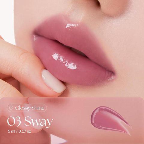 ICY GLOW Lip Tint - Vegan Collagen, Red Gloss Shine, 5ml