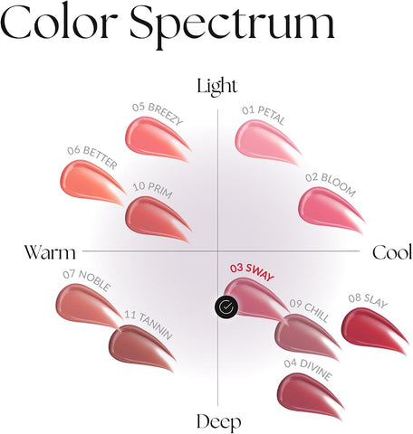 ICY GLOW Lip Tint - Vegan Collagen, Red Gloss Shine, 5ml