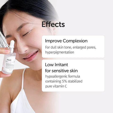 KLAIRS Freshly Juiced Vitamin C Drops - 5% L-Ascorbic Acid with Centella Asiatica - 35ml Serum
