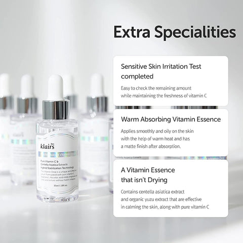 KLAIRS Freshly Juiced Vitamin C Drops - 5% L-Ascorbic Acid with Centella Asiatica - 35ml Serum