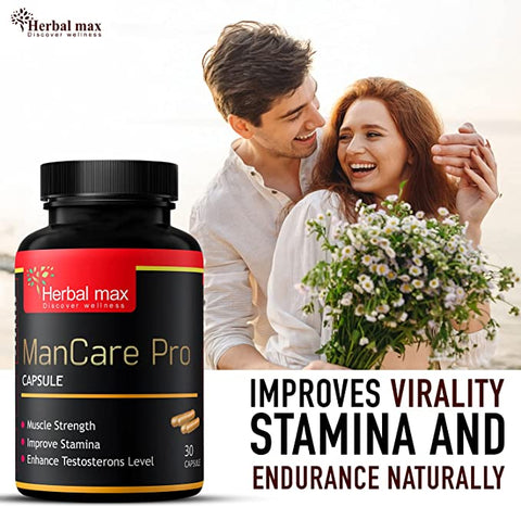 Herbal Max ManCare Pro 30 Capsule + Kapiva Shilajit Gold Capsules 30 capsules