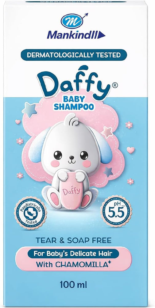 Mankind Daffy Baby Shampoo with Chamomilla - Tear-Free, pH 5.5, 100ml