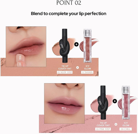 MUZIGAE Mansion Tie-Up Cover Tint - Vegan Soft Matte Gloss, 0.2 oz