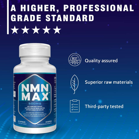 NMN Max NAD+ MAX 500mg, 60 caps