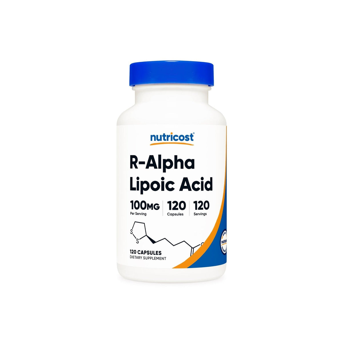 Nutricost R-Alpha Lipoic Acid 100mg, 120 Capsules - Veggie Capsules, Non-GMO, Gluten Free