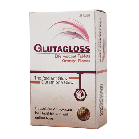 Glutagloss Orange Flavour 28 Effervescent Tablets