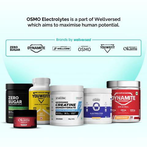 OSMO Electrolyte Sachets - Zero Sugar, Valencia Orange Flavour, 180g, 30 Servings