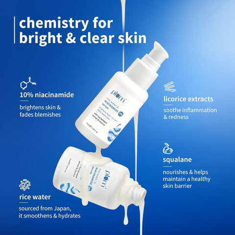 Plum Rice Water & 10% Niacinamide Serum (New Pack) | 15ml | Full Size