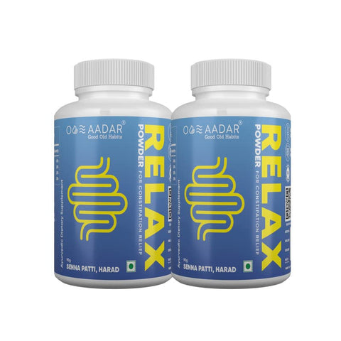 AADAR ReLAX Constipation Relief Ayurvedic Powder for Kabz, Acidity, Bowel and Gastric Issues, 90 GM (Pack of 2)