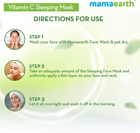 MAMAEARTH Vitamin C Sleeping Mask For Skin Illumination, 100 Gm