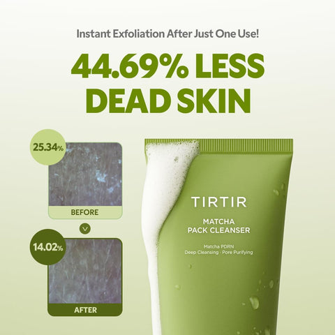 TIRTIR Matcha PDRN 2-in-1 Face Cleanser - Exfoliating, 110g