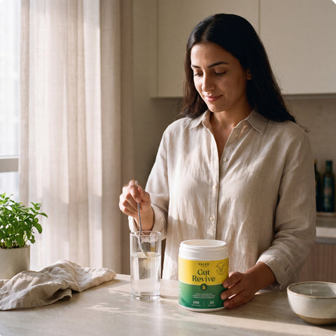 Valeo Gut Revive | Gut Cleanse for Women & Men | Prebiotics, Probiotics & Fiber for Digestive Health - 280g Powder