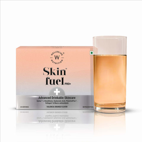 Wellbeing Nutrition Skin Fuel Pro+ Valencia Orange Flavor 28 sachets per pack