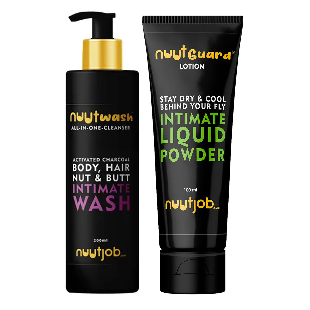 Nuutjob Men Intimate Grooming & Hygiene 300ml Combo pack. Intimate and Hygiene Wash+ Intimate Liquid Powder.