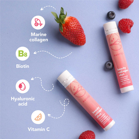 Nutrili Beauty Collagen Shots - 20 (berry flavored shots of 25 ml)