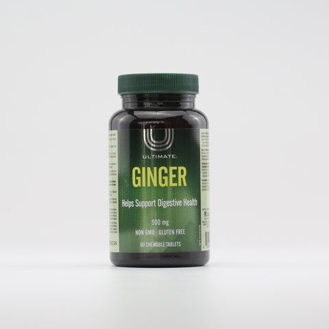 Ultimate Ginger - Helps Support Digestive Health 500 mg, 60 Chewable Tablets